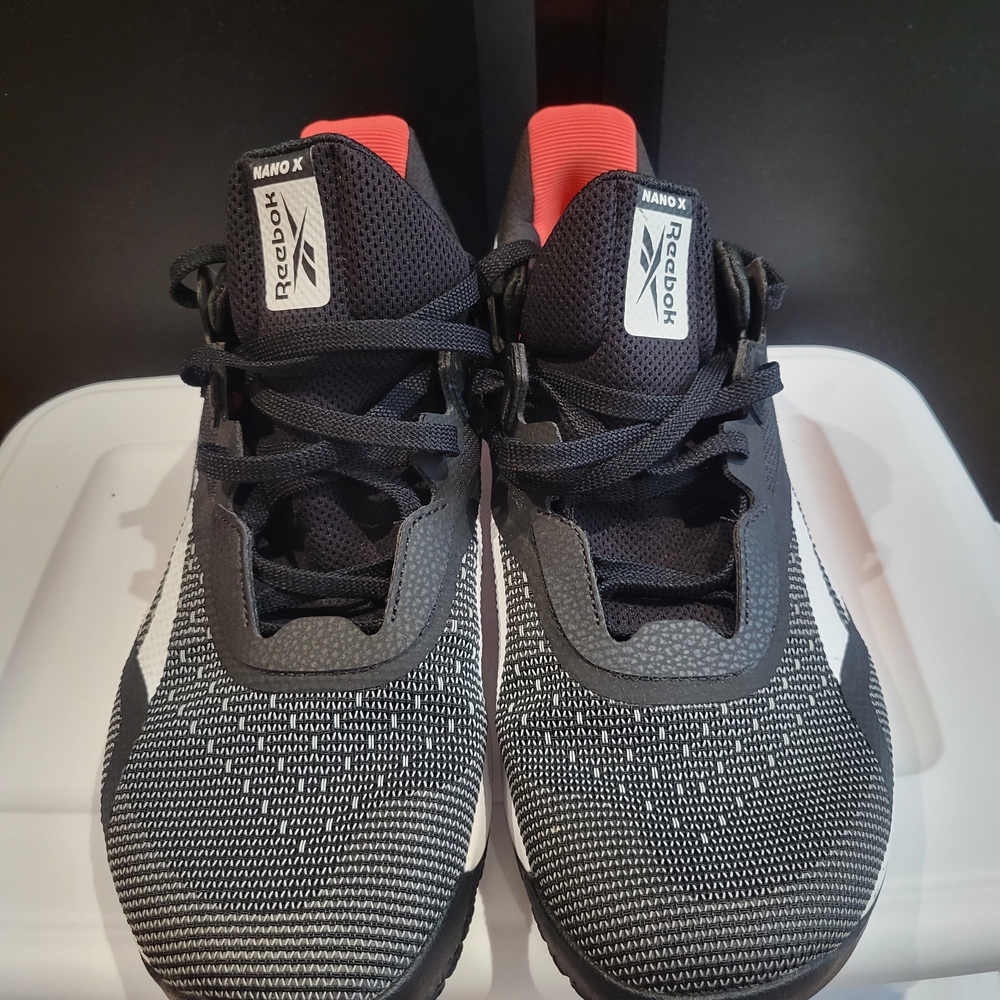 Reebok Nano 10 Men's Black Vivid Orange,White  Athletic Training Shoes - Picture 3 of 8